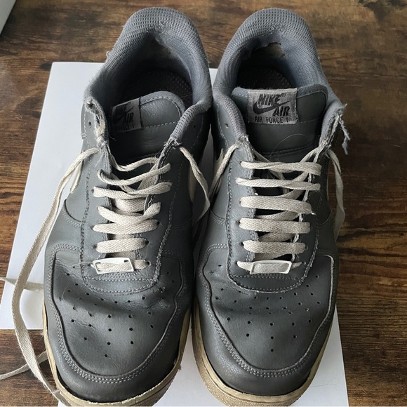 Men’s Nike airforce 1 Gray and white size 10 worn - Picture 4 of 12